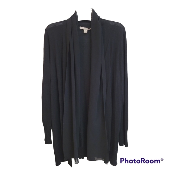 Belford Black Silk Waterfall Cardigan - Picture 7 of 7